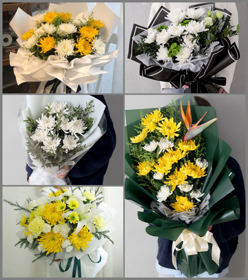 黑龙江黑河北安市赵光镇白事花束代送